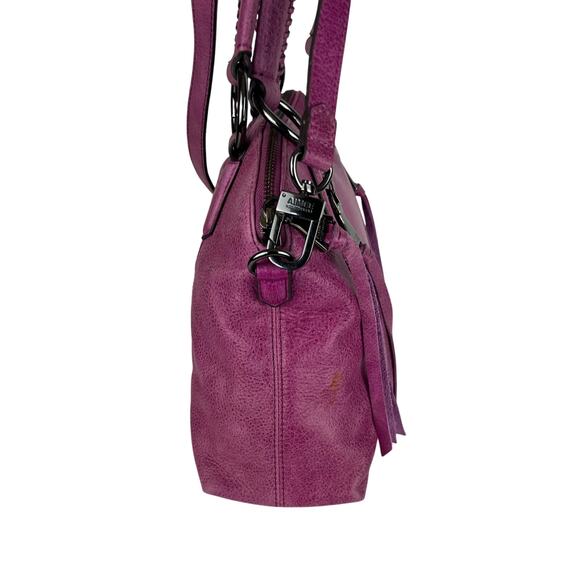 Aimee Kestenberg Fuchsia Leather Shoulder Bag - Picture 2 of 10